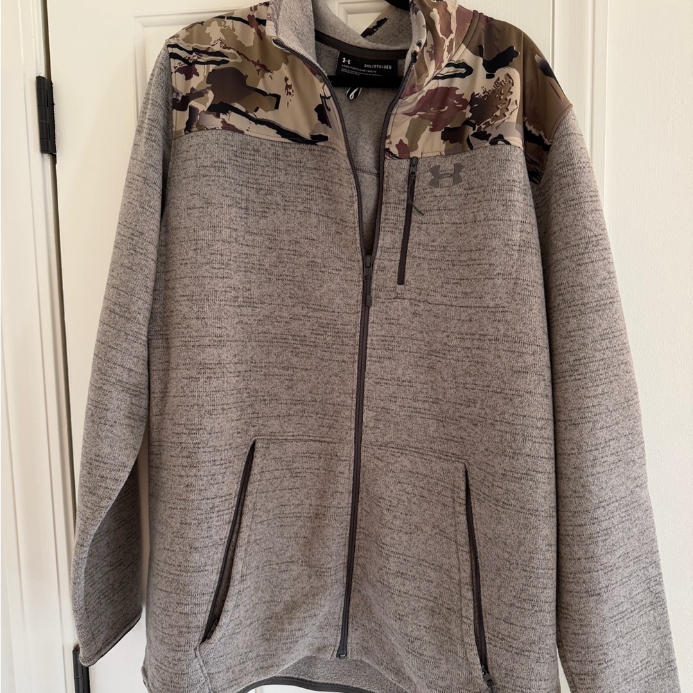 Under Armour Men's Zip Up Sweater with Camo Accents